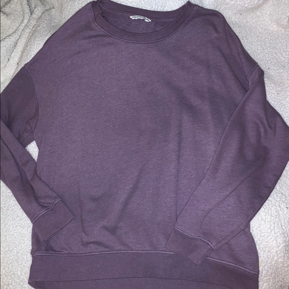 Purple American Eagle Crew Sweatshirt